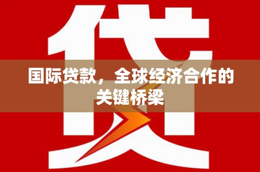 大埤国际贷款，全球经济合作的关键桥梁
