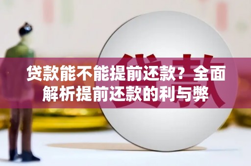 大埤贷款能不能提前还款？全面解析提前还款的利与弊