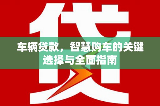 大埤车辆贷款，智慧购车的关键选择与全面指南