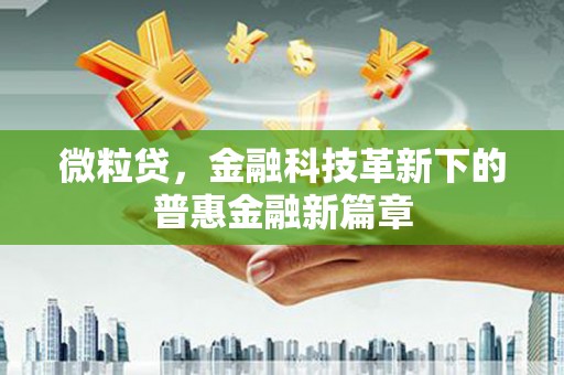 大埤微粒贷，金融科技革新下的普惠金融新篇章