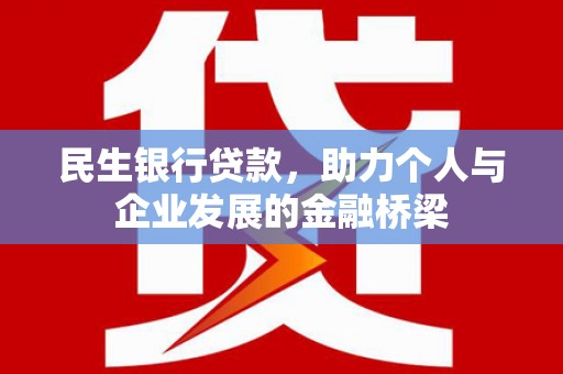 大埤民生银行贷款，助力个人与企业发展的金融桥梁