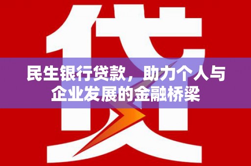 大埤民生银行贷款，助力个人与企业发展的金融桥梁