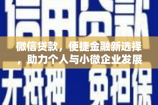 大埤微信贷款，便捷金融新选择，助力个人与小微企业发展
