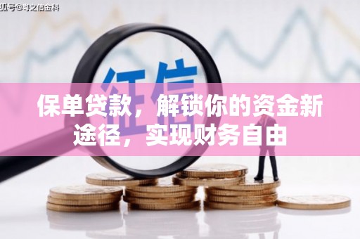 大埤保单贷款，解锁你的资金新途径，实现财务自由
