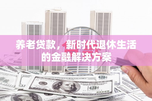 大埤养老贷款，新时代退休生活的金融解决方案