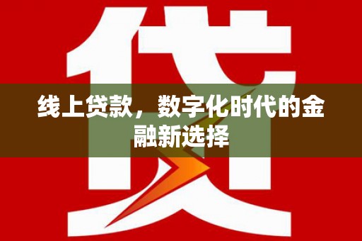 大埤线上贷款，数字化时代的金融新选择