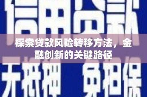 大埤探索贷款风险转移方法，金融创新的关键路径